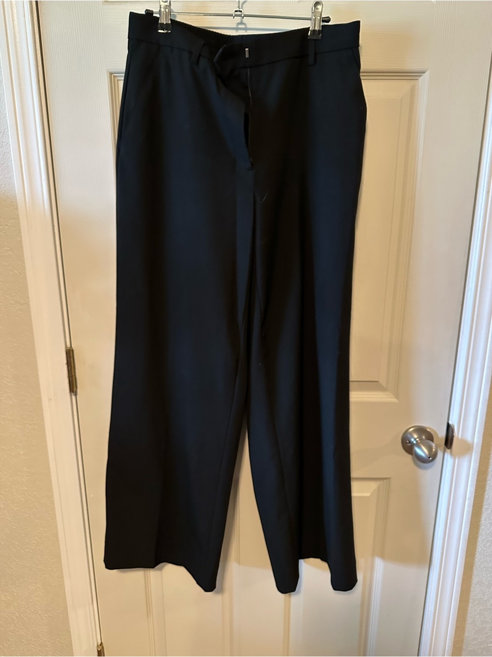 Banana Republic Black Wide-Leg High-Rise Pants